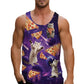 Funny Cat Pizza Graphic Tank Tops Men Women 2025 Sleeveless Tees Y2k Shirt Hawaii Beach Vest Top Unisex Cartoon Undershirt