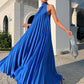 Women Sexy Off Shoulder Gala Dress New 2025 Elegant Solid Swing Loose Party Dress Spring Female Halter Slim Banquet Long Dress