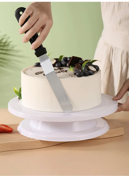 11inch Plastic Cake Turntable Rotating Cake Plastic Dough Pastry Decorating Cream Stand Rotary Table DIY Pan Baking Tool
