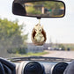 Dragon Ornament Cute Animal Statue Decorative Figurines 2D Car Pendants Realistic Dragon Egg Keychain For Door Window Home