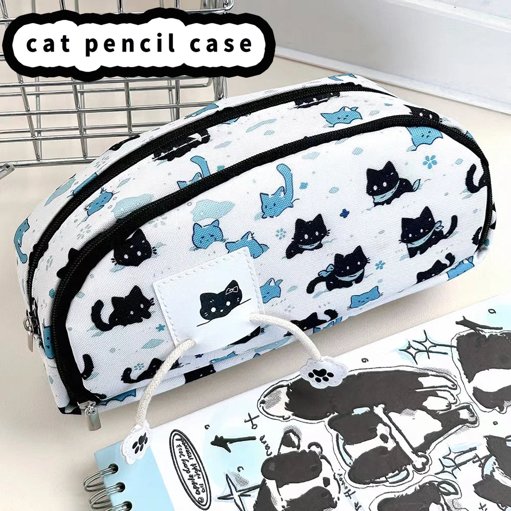 back to School supplies for Girl school kit Pencil box pencil Bag pencil pouch cat School pencil cases kawaii stationery items