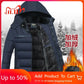 Winter Mens Down Jacket High Quality Hooded Plush Thick Warm Waterproof Parkas Male Loose Casual Winter Coats 5XL Men Clothing