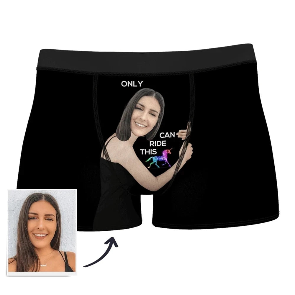 custom funny Girlfriends face Shorts wife Love Hug Boxer Christmas gift Valentines Day husband briefs brihtday underwear gifts