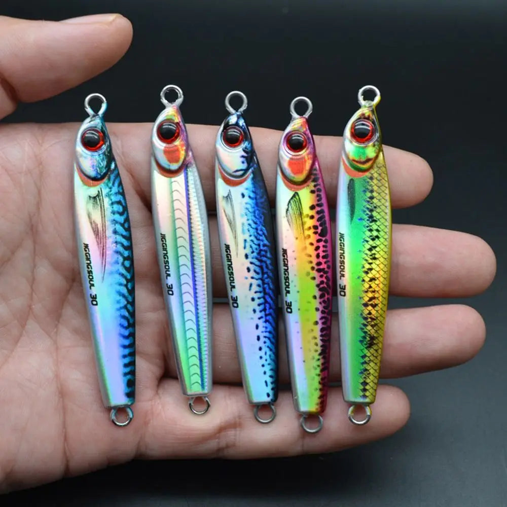 Sinking Spinning Baits Minnow 10g 15g Spanish mackerel Lead Casting Jig Bait Metal Fishing Lure