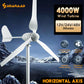 15kwh/day EU D-free Delivery Of 4000W 48V Horizontal Household 220V Wind Farm With Solar Cell System