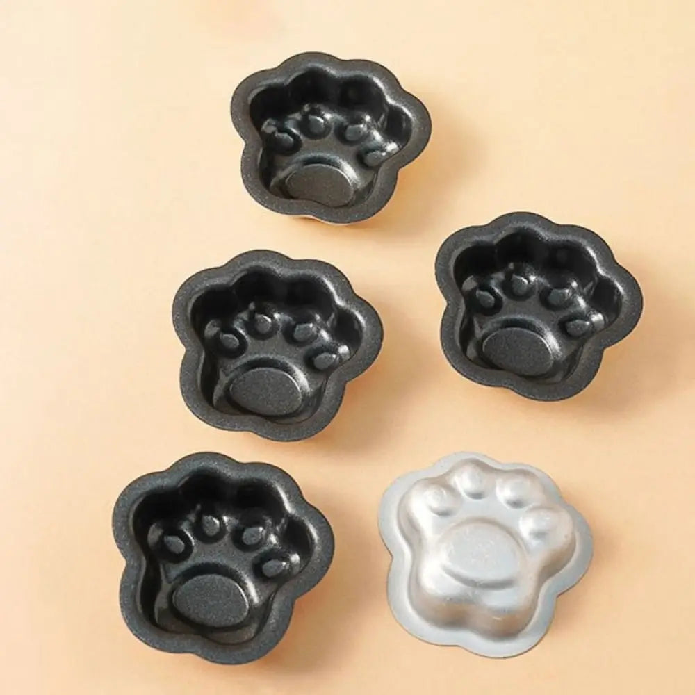５pcs Baking Tools Non-Stick Cat Claw Cupcake Mold Easy Demoulding Mini Cake Pan Aluminum Pastry Molds Bakery