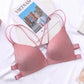 Women Flower Printed Bras Front Buckle Wireless Bralette Sexy Lingerie Comfort Push Up Floral Bras