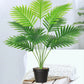 1pc 24Leaves Artificial Palm Plants Leaves Faux Turtle Leaf Fake Monstera Tropical Large Palm Tree Leaves Outdoor Imitation Leaf