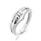 European And American Retro Silver Jewelry Rotating Ring Creative Three-Ring Smart Adjustable Ring Jewelry For Women