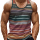 Stripe Colours 3d Printed Tank Top For Men Summer Classic Gym Fitness T-Shirt Street Sports Running Sleeveless Tees Tops Vest