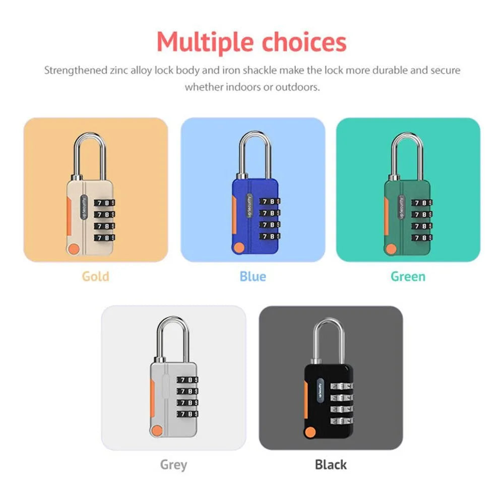 Concept Color Matching Multipurpose Password Lock 3-digit Combination Lock  For Travel Luggage Suitcase Anti-Theft Code Padlock