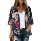 Women'S Summer Beach Kimono Cardigan Floral Print Chiffon Loose Top Bikini Cover Up Sexy Transparent Shawl Oversize Cardigan