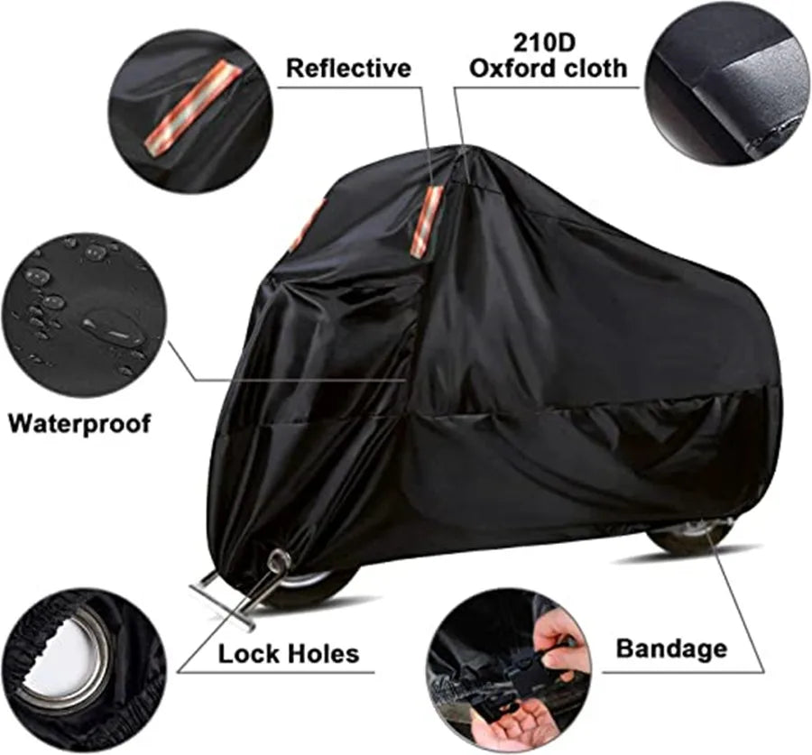 Thick Oxford Motorcycle Waterproof Cover Universal Outdoor Protection Dust Motorbike Rain Cover Sunshade Dustproof Uv Protective