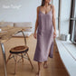 100% Cotton Woman's Dresses Sexy Spaghetti Strap Sleeveless Open Side Sundress Summer Long Maxi Female Dress vestidos para mujer