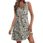 Women's Casual Print Summer Bohemian Beach Dress With Pockets V Neck Tank Dress Summer Dresses for Women 2024 Women's Dress