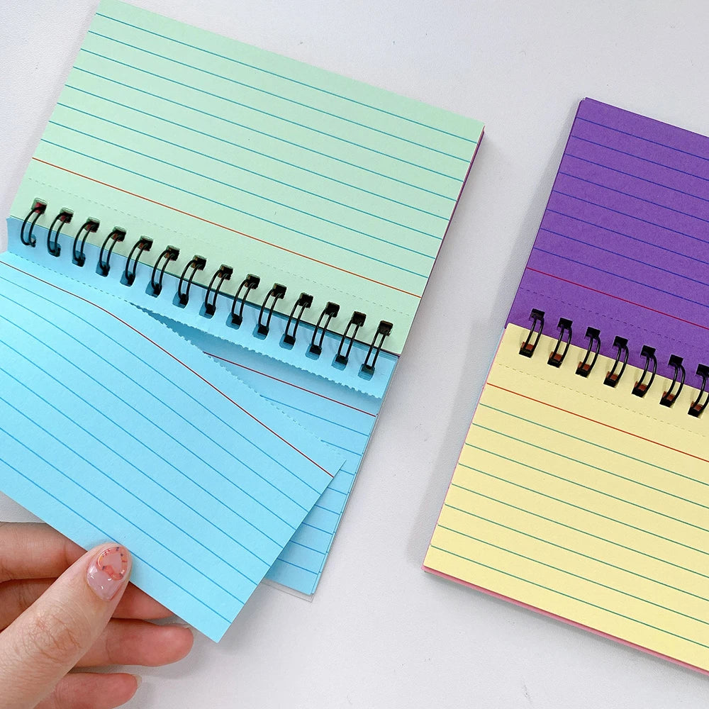 New Tearable Coil Notebook Index Card Notebook Stickers Scrapbooking Notebook Horizontal Line Journal Book School Supplies