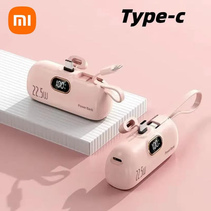 Xiaomi Mijia 30000mAh Mini Portable Power Bank Capsule Mobile Power Supply Emergency External Battery Fast Charger For iPhone 16