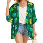 Women'S Summer Beach Kimono Cardigan Floral Print Chiffon Loose Top Bikini Cover Up Sexy Transparent Shawl Oversize Cardigan