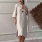 Y2k Long Sleeve Linen Maxi Dress Women Summer2024 Summer Casual Solid Color Party Loose Long Dresses Elegant Vestidos