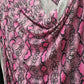 Good Soft Cotton/spandex 4-Side Elastic Milk Silk Pink Snake Pattern Printing Knit Fabric DIY Sew Dance Dress /T-Shirt