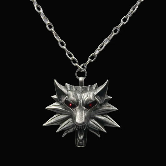 Wizard School Wolf Head Medallion Chains Necklace Wild Tribe Book Series Monster Hunter Games Animal Wolf Pendant Necklace