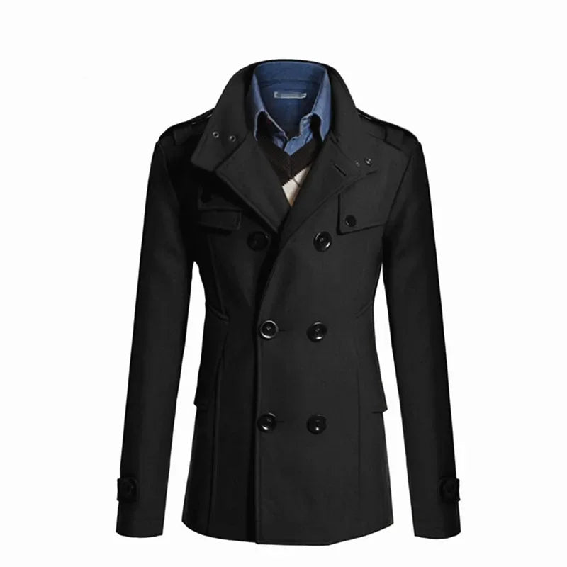 MRMT 2024 Brand New Men's Wool Overcoat for Male Long Suit Men Woolen Windbreaker Man Woollen Coat Outer Casual Wear Clothing