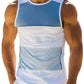 Vintage Striped Graphic Tank Tops For Men Fashion Casual Summer Sleeveless 3D Printed Vest Loose Crew Neck Quick Dry Sports Tees