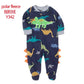 Baby Pajamas Zipper Fleece Newborn Girls Romper Warm Winter Underwear One Piece Overalls Boys Outfits Truck Infants Clothes