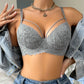 Women's Sexy Lace Bra, Underwire Push-Up Support, Anti-Sagging and Beautiful Breasts, Suitable for Dating, Comfortable Daily Bra