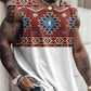 Men's Sleeveless T-Shirts Patterned Colorblocking 3D Printed Y2k Clothing Harajuku Casual Vest Daily Fitness Ethnic Print Tops