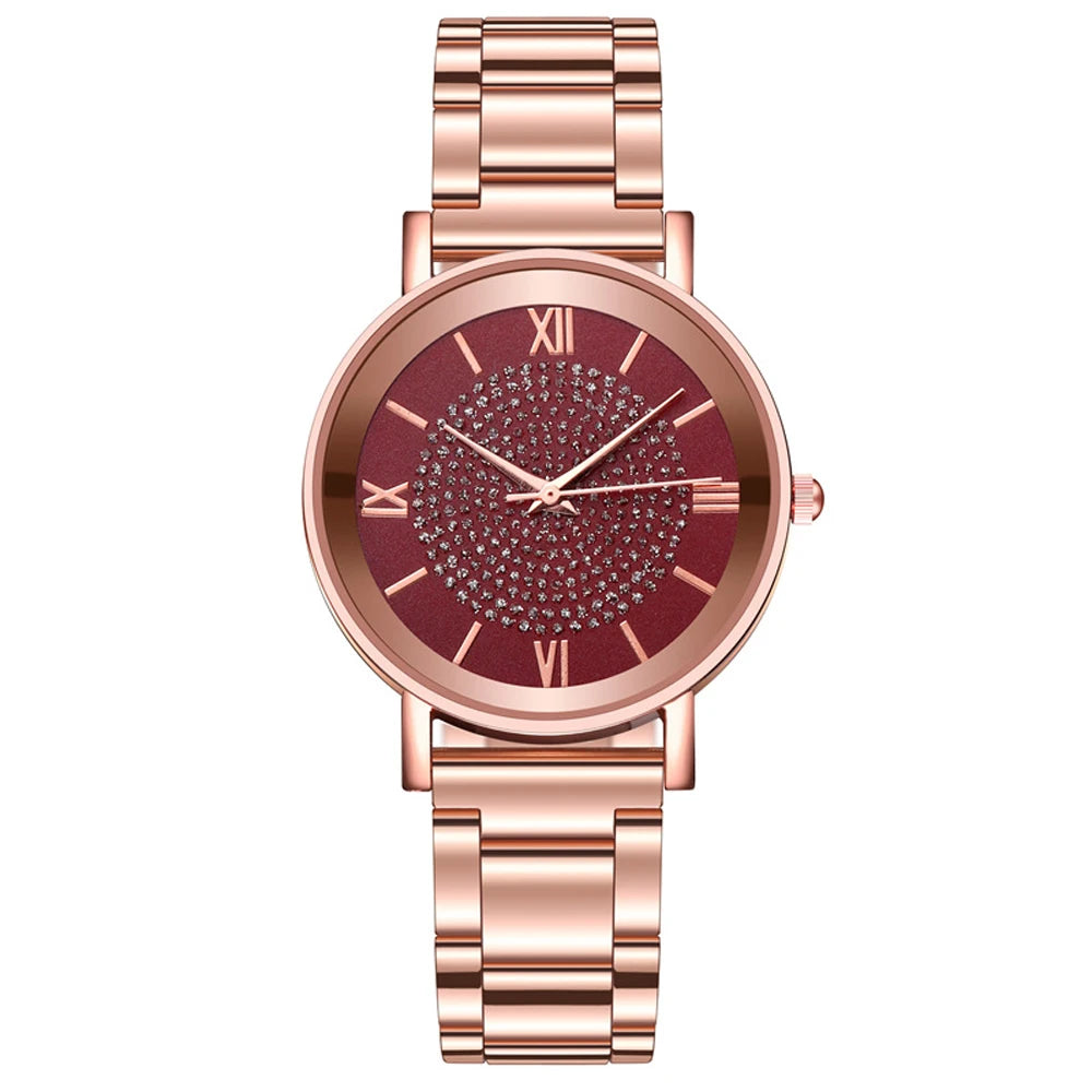 2023 New Women Watch Luxury Female Quartz Wristwatch Stainless Steel Dial Casual Fashion Bracelet Ladies Girls Clock Gifts