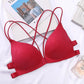 Women Flower Printed Bras Front Buckle Wireless Bralette Sexy Lingerie Comfort Push Up Floral Bras