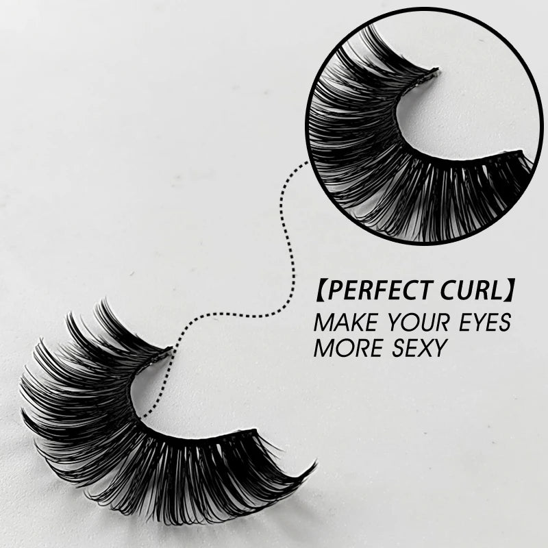 7Pairs New False Eyelash 3D Faux Mink Lashes Natural Volume Eyelashes Extension Supplies Maquillage Makeup Tools Gift Wholesale