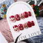 24pcs Medium Square Red Christmas Press On Nails Cartoon Santa Claus Deer Flase Nails Full Cover New Year Nail Decorations HTD53