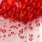 100pcs/set Red Heart Laser Sequined Balloon Pendant Valentines Day Romantic Wedding Hanging Decoration Birthday Party Supplies