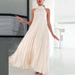 Women Sexy Off Shoulder Gala Dress New 2025 Elegant Solid Swing Loose Party Dress Spring Female Halter Slim Banquet Long Dress