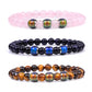 Tiger Eye Stone Smart Discolor Bracelets Mood Emotion Feeling Change Jewelry Nature Hematite Beads Temperature Sensing Bracelets