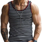 Vintage Striped Graphic Tank Tops For Men Fashion Casual Summer Sleeveless 3D Printed Vest Loose Crew Neck Quick Dry Sports Tees