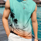 Summer Daily Casual Men's Tank Top Hawaiian Style Fish Print Men's Tank Top Seaside Party Men's Fashion Sleeveless T-shirt
