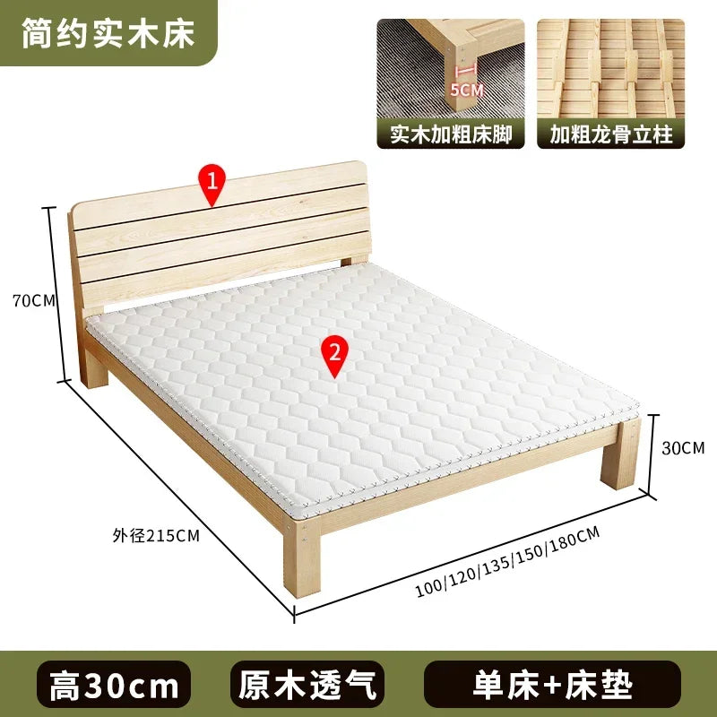 Double Space Saving Bed Living Room Loft Wood Modern Children Bed Frame Luxury King Size Camas Dormitorio Furnitures For Bedroom