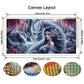 Woman and Dragon Large Size Diy Diamonds Painting Wild Animals Elephant Full Drill Mosaic Embroidery Elf Pictures 200x100cm