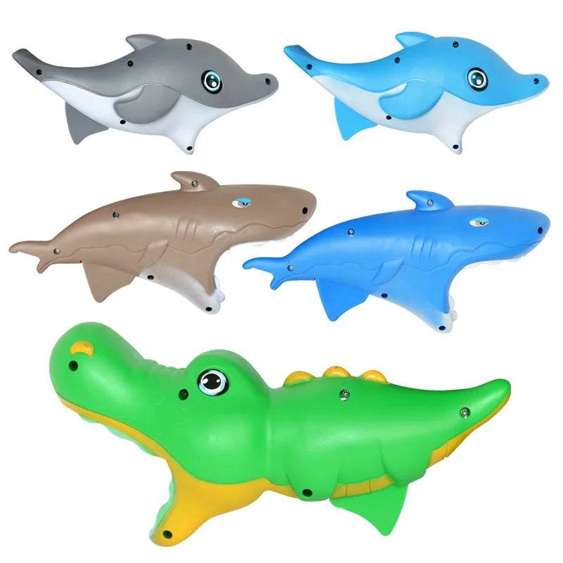 1Set Outdoor Sport Creative Parent-child Interaction Cartoon Style Shark Dolphins Catapult Ball Toys For Children Catch Ball Toy