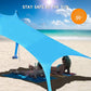 Family Beach Sunshade 2M*2.1M Large Area Lightweight Sun Shade Tent With Sandbag UPF50+ UV Large Portable Beach Canopy