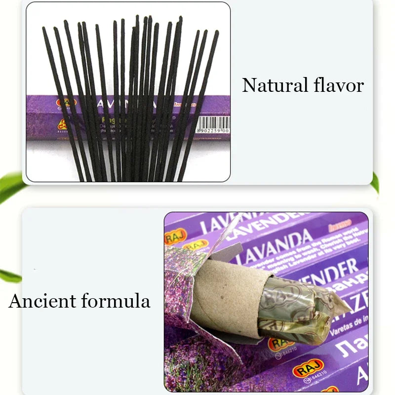 Y 20 Sticks India Lavender Incense Sandal Meditation Jasmine Home Fragrance Bedroom Toilet Agarwood Tibetan Line Aromatherapy