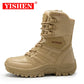 YISHEN Men Military Tactical Boots Ankle Boost Special Force Desert Safety Shoes Combat Army Boots Bottes Militaires Pour Hommes