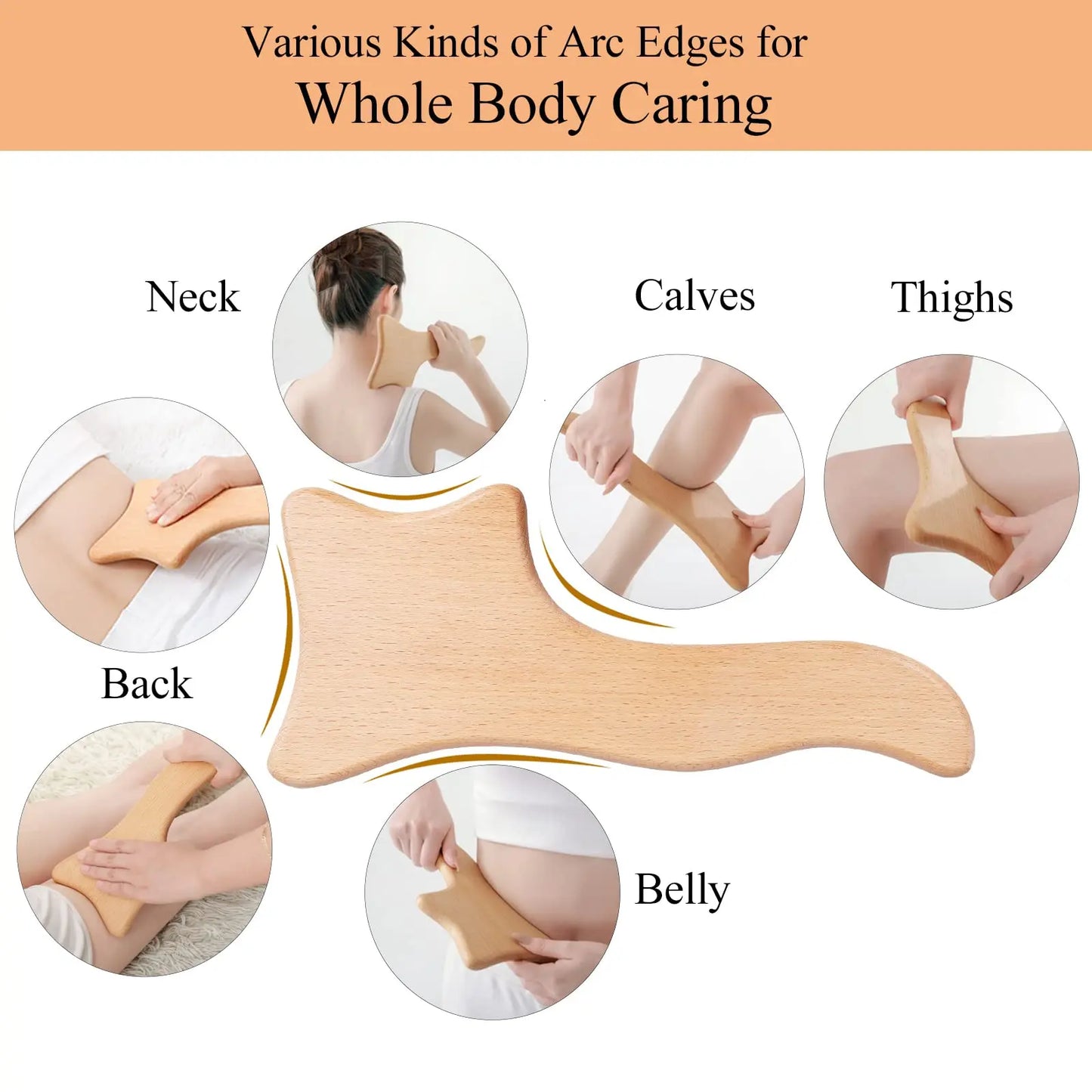 3 In 1 Professional Wooden Cup Anti Cellulite Massager Therapy Roller Rod Body Shape Health Care Relieve Pain Protable