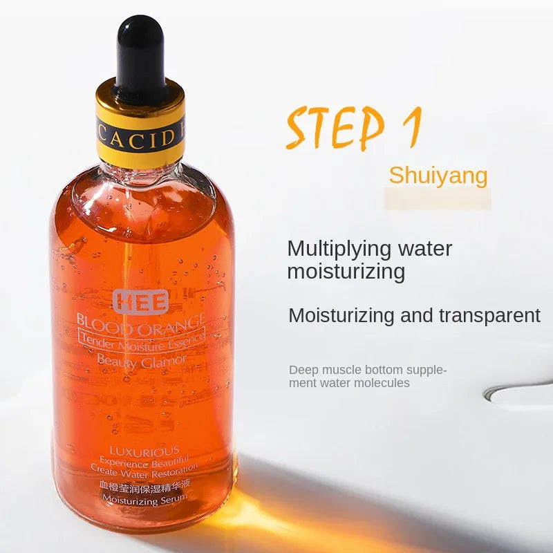 100ml Blood Orange Vitamin C Facial Essence Revitalizing Moisturizing Firming Brightening Skin Tone Nicotinamide Serum