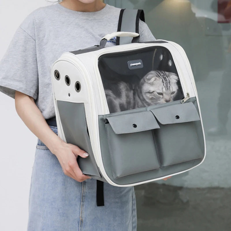 Portable Foldable Travel Bag, Astronaut Space Capsule, Transport Carrier, Pet Backpack for Cat and Dog