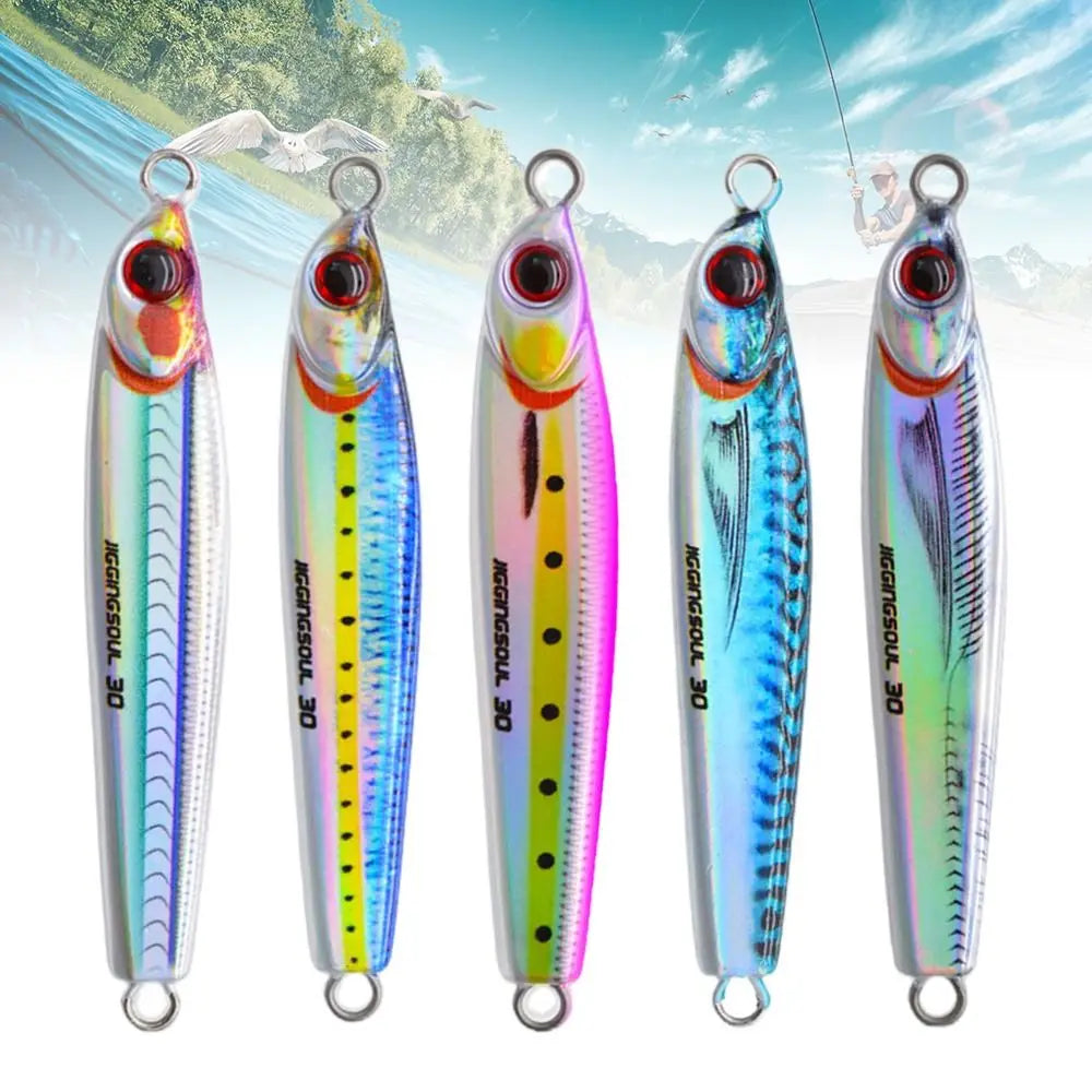 Sinking Spinning Baits Minnow 10g 15g Spanish mackerel Lead Casting Jig Bait Metal Fishing Lure