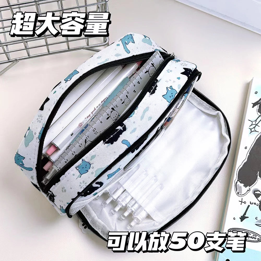 back to School supplies for Girl school kit Pencil box pencil Bag pencil pouch cat School pencil cases kawaii stationery items